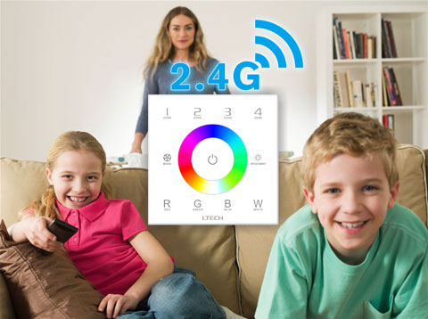 AC100~240V 4 zones Touch Panel Controller DX4 For single color/CCT/RGB/RGBW LED strip light AC100~240V 4 zones Touch Panel Controller DX4 For single color/CCT/RGB/RGBW LED strip light